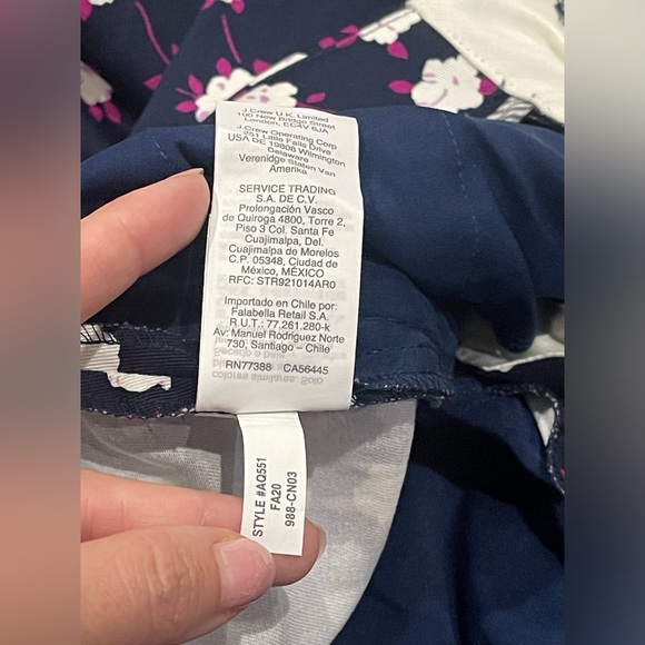 J. Crew Hayden Kickout Crop Blue Purple Floral Pants Size 4T NEW - Picture 7 of 11